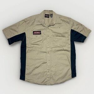 Vintage Dickies Work Shirt Mens Medium Mechanic Skater Workwear Y2K Button Up